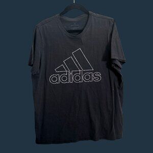 Adidas Amplifier Tee Black T-Shirt Mens L Cotton Casual Athletic Wear